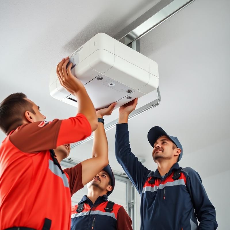 Swanzey Garage Doors professional installation team working on garage door